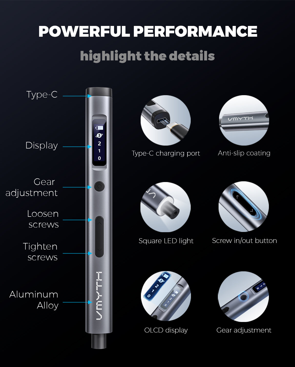 VMYTH iDriver ES1 – Compact Electric Screwdriver Kit for Precision Work
