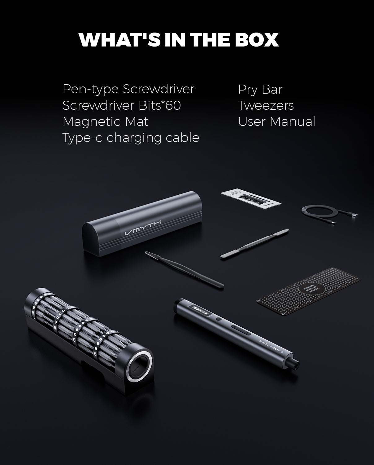 VMYTH iDriver ES1 – Compact Electric Screwdriver Kit for Precision Work