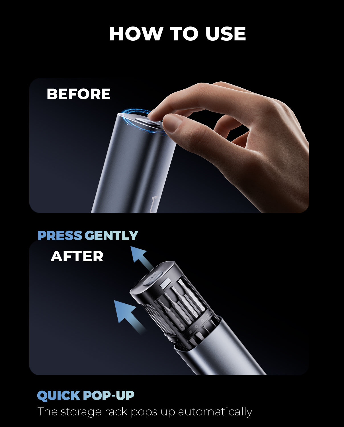 VMYTH iDriver MS1 – Compact Hand Screwdriver with 42 Magnetic Bits