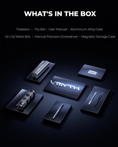VMYTH iDriver MS1 – Compact Hand Screwdriver with 42 Magnetic Bits